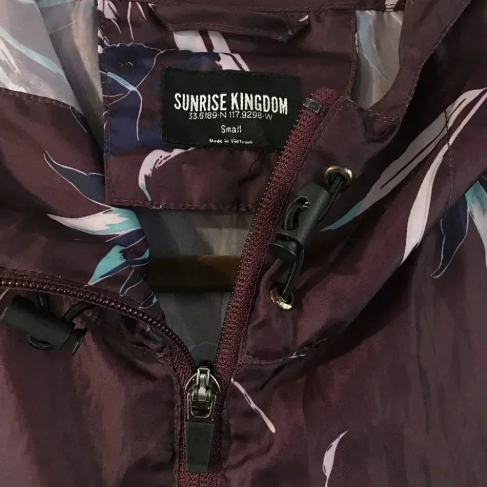 Sunrise‎ Kingdom Floral Windbreaker Jacket Hooded